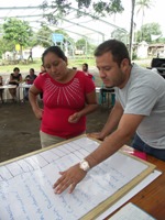 Nonprofit staff members discussing management strategies.