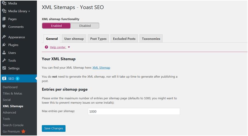 How to install Yoast XML sitemaps.