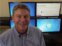 Photo of Tim Magee in his office for nonprofit organizations